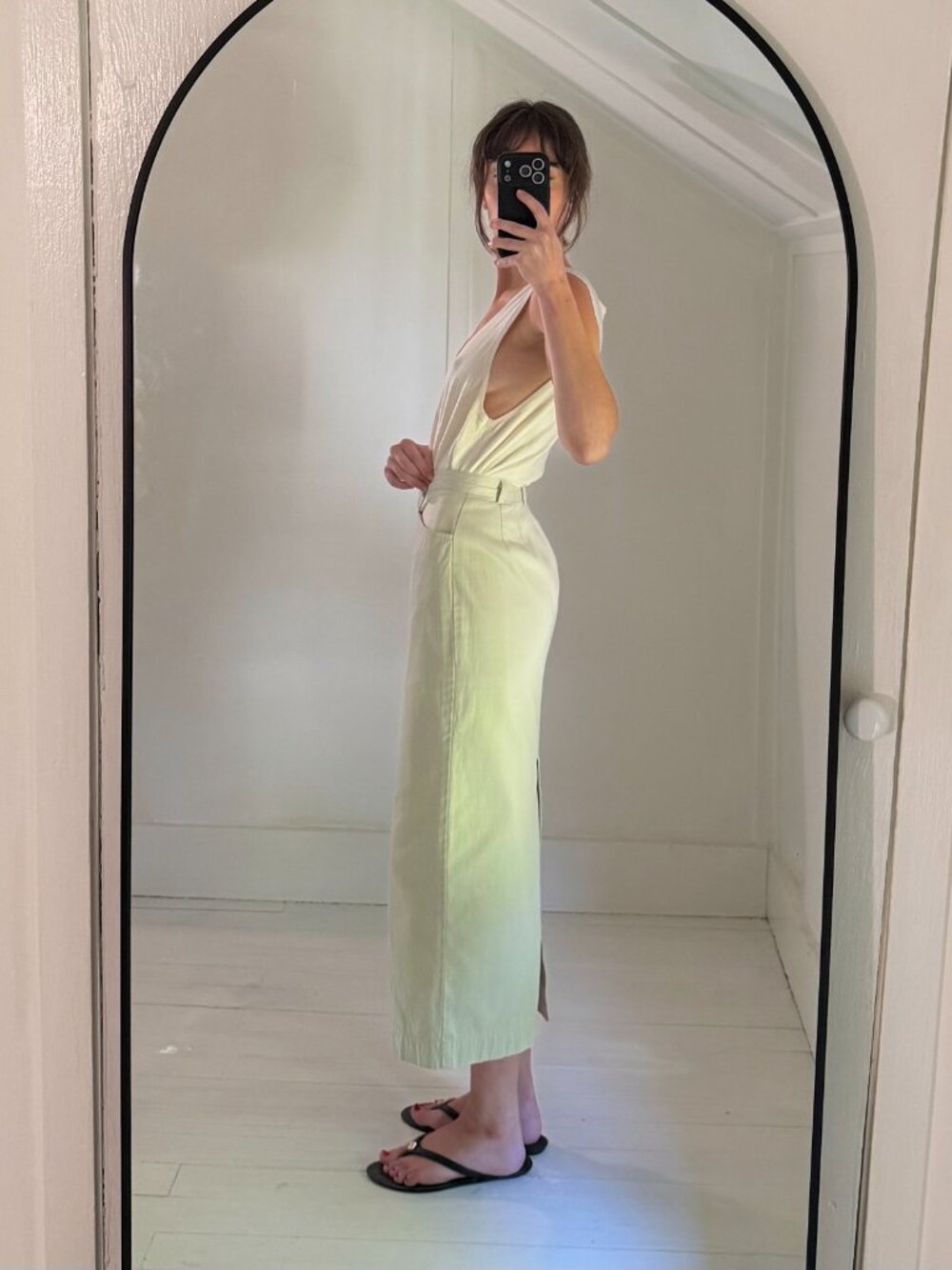 GAP Vintage Cream Button-Front Midi Skirt - Picture 4 of 11